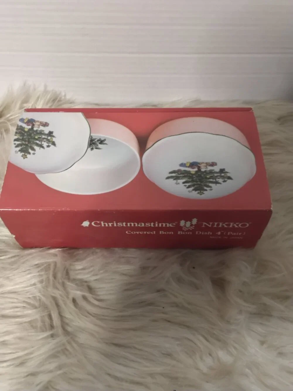 Nikko Christmastime Covered Bon Bon Dishes 4